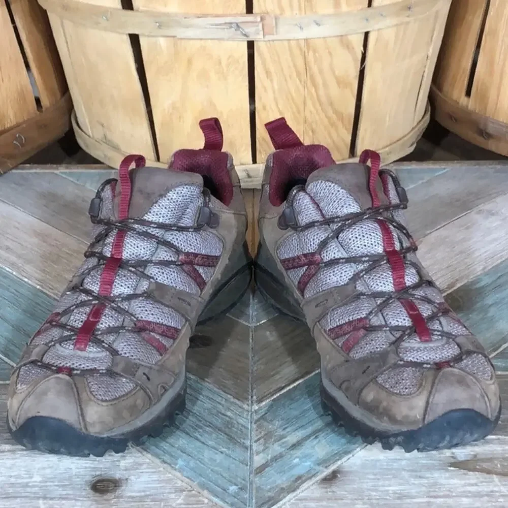 Merrell Siren Sport GTX Brown Leather Mesh Waterproof Hiking Shoes Womens Size 8
